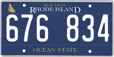 RI license plate 676834