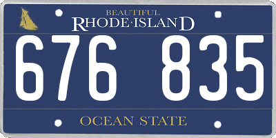 RI license plate 676835