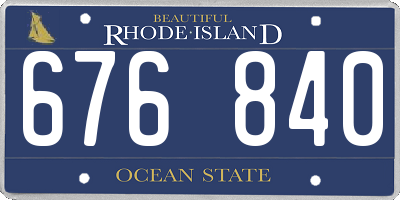 RI license plate 676840