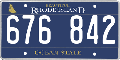 RI license plate 676842