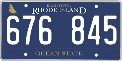 RI license plate 676845