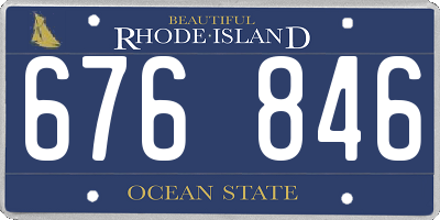 RI license plate 676846