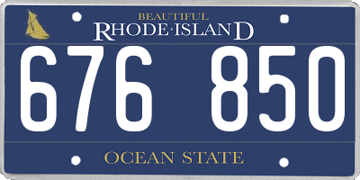 RI license plate 676850