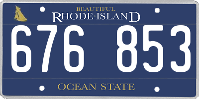 RI license plate 676853
