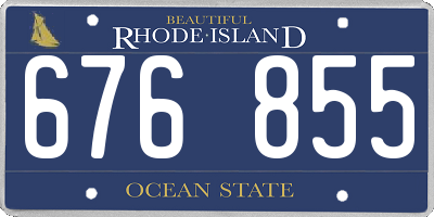 RI license plate 676855