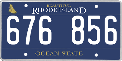 RI license plate 676856