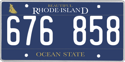RI license plate 676858
