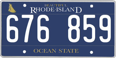 RI license plate 676859