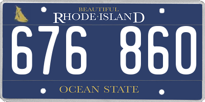 RI license plate 676860