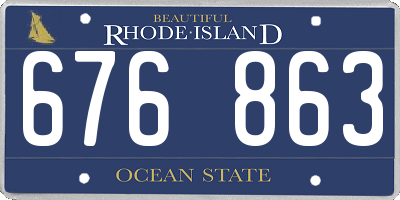 RI license plate 676863