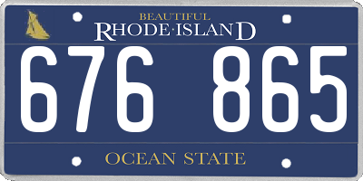 RI license plate 676865