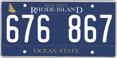 RI license plate 676867