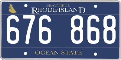 RI license plate 676868