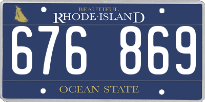 RI license plate 676869