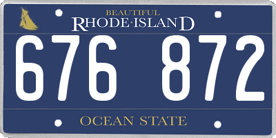 RI license plate 676872