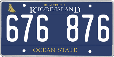 RI license plate 676876