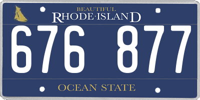 RI license plate 676877