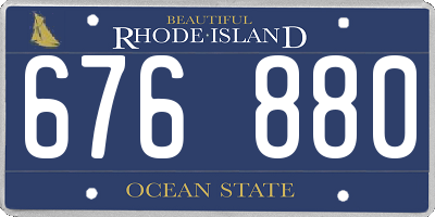 RI license plate 676880
