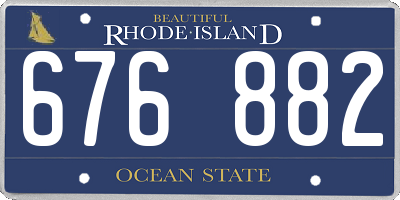 RI license plate 676882