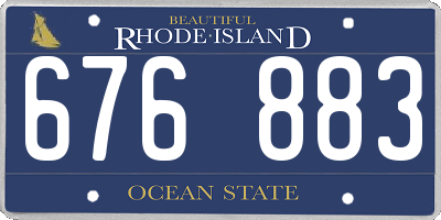 RI license plate 676883