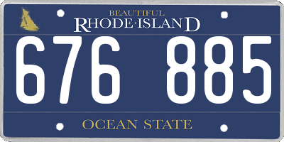 RI license plate 676885