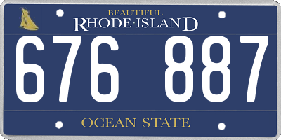 RI license plate 676887