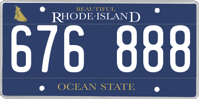 RI license plate 676888
