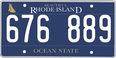 RI license plate 676889