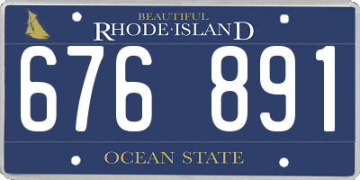 RI license plate 676891