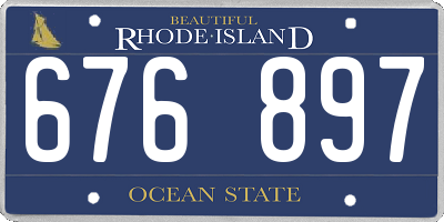 RI license plate 676897