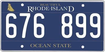 RI license plate 676899