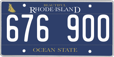RI license plate 676900