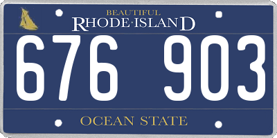 RI license plate 676903