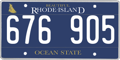 RI license plate 676905