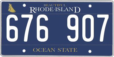 RI license plate 676907
