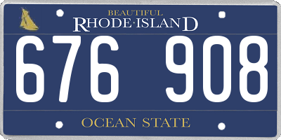 RI license plate 676908