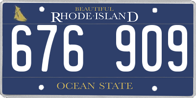 RI license plate 676909