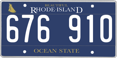 RI license plate 676910