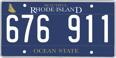 RI license plate 676911