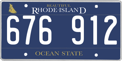 RI license plate 676912
