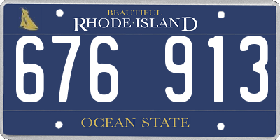 RI license plate 676913