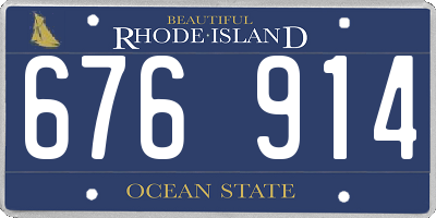 RI license plate 676914