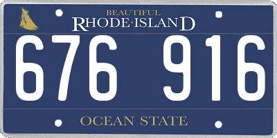 RI license plate 676916