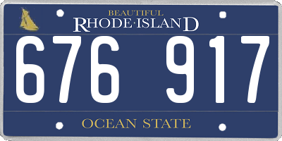 RI license plate 676917