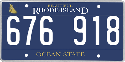 RI license plate 676918