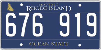 RI license plate 676919