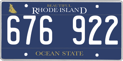 RI license plate 676922