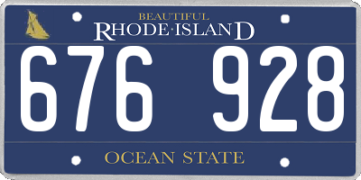 RI license plate 676928