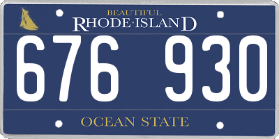 RI license plate 676930