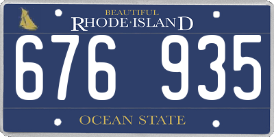 RI license plate 676935